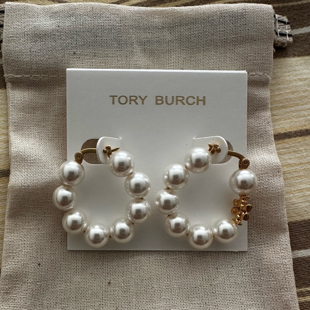 Tory Burch Hoop Earrings - Picture 4 of 6